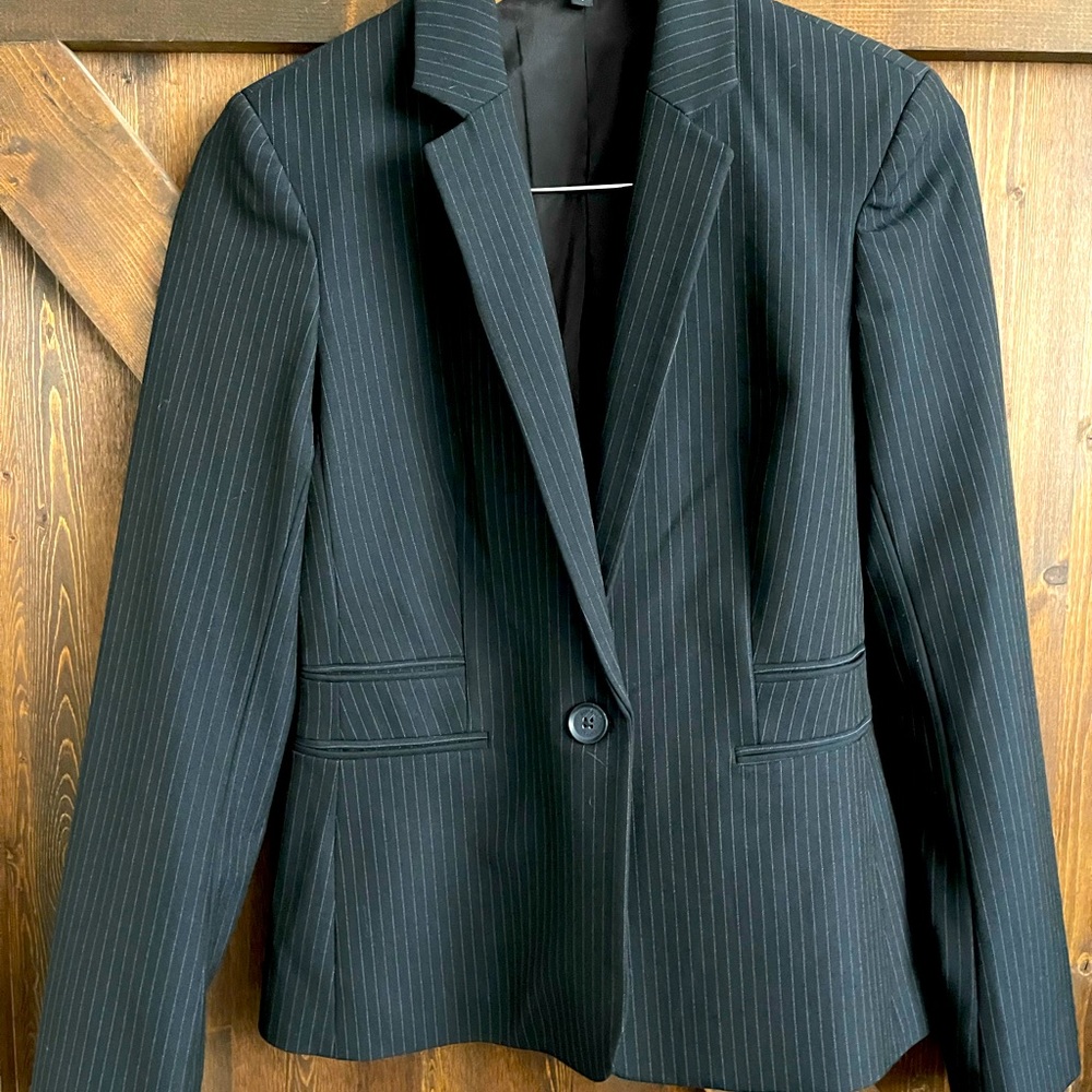 Express Suit Jacket - Black Pinstripe - Size 4